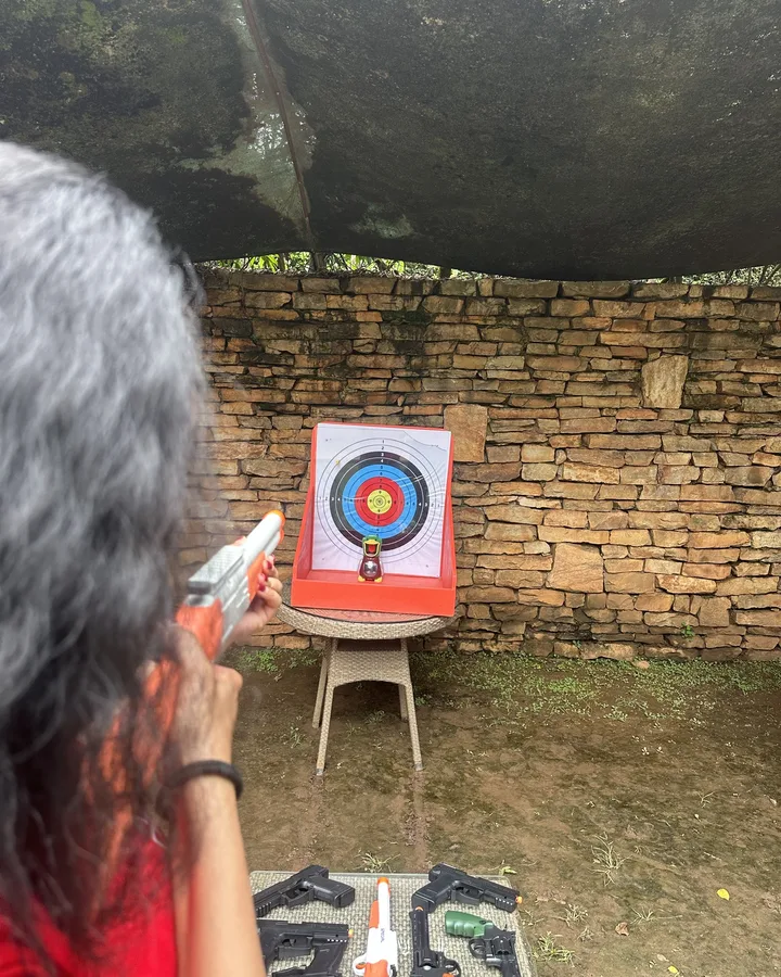 Shooting games at the target range