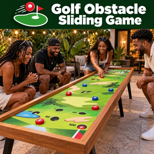 Golf obstacle sliding game — Hot Deck party game