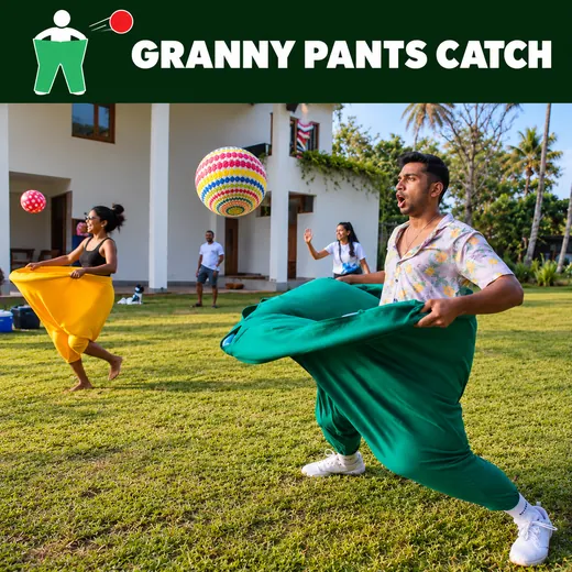 Granny Pants Catch — Hot Deck backyard game